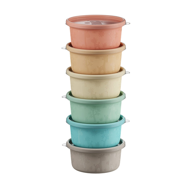 nip Snackbox Stackable Baby Food Storage Containers Pastel