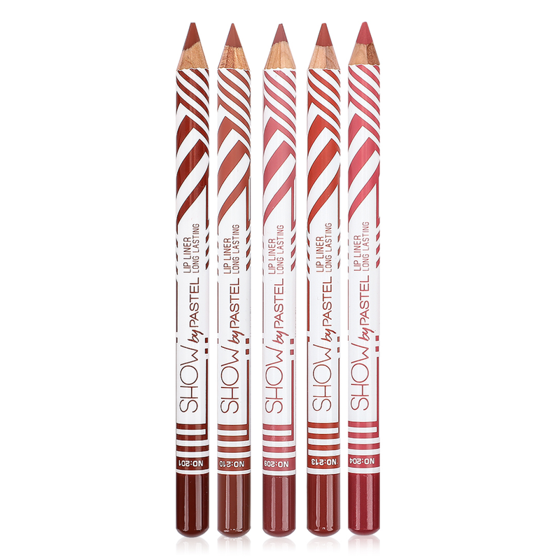 Pastel Show By Pastel Lip Liner Set, Smooth Matte Finish, 5 Shades, 5 Pieces