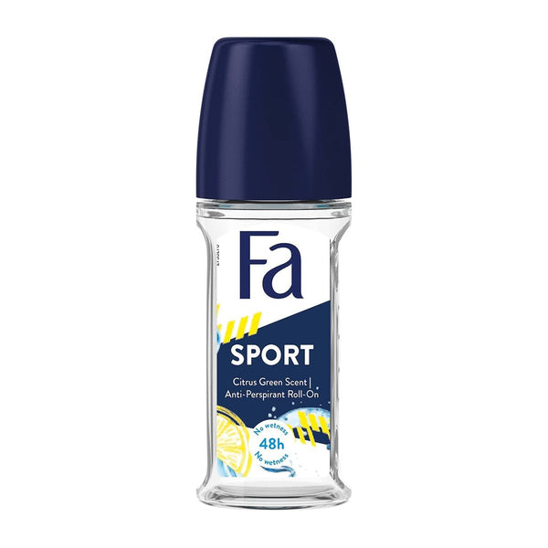 Fa Sport 5 Deo Roll-On for Men Citrus Green Scent Sweat Protection