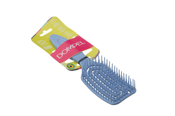 Dompel Silicone Hair Brush for Long Hair and Extensions, Blue
