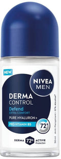 NIVEA MEN Derma Control 72h Pure Hyaluron + Pro-Vitamin B5 Roll-On, 50 ml