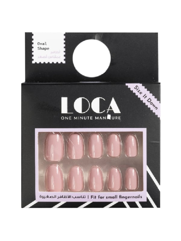 Luca N1 Self-Glue Artificial Nails Oval Shape Pink 24 Pieces