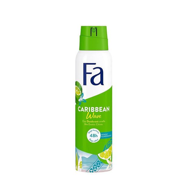 Fa Deo Spray Caribbean Lemon Citrus Scent Aluminum Salt-Free 150 ml