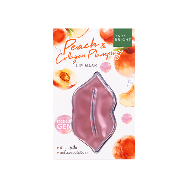 Baby Bright Peach & Collagen Lip Mask Nourishing Moisturizing Formula 10g