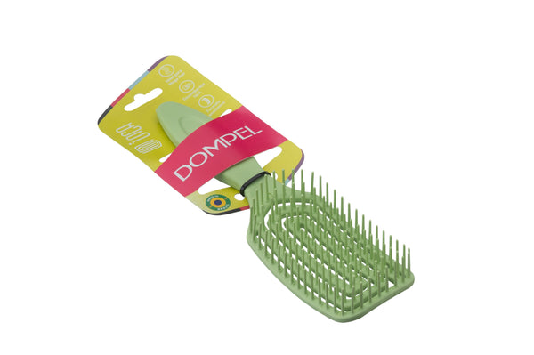 Dompel Silicone Detangling Brush for Long Hair and Extensions, Green
