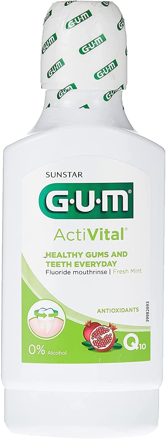 G.U.M Activital Mouthwash Alcohol-Free Fluoride Eucalyptus & Thyme 300ml