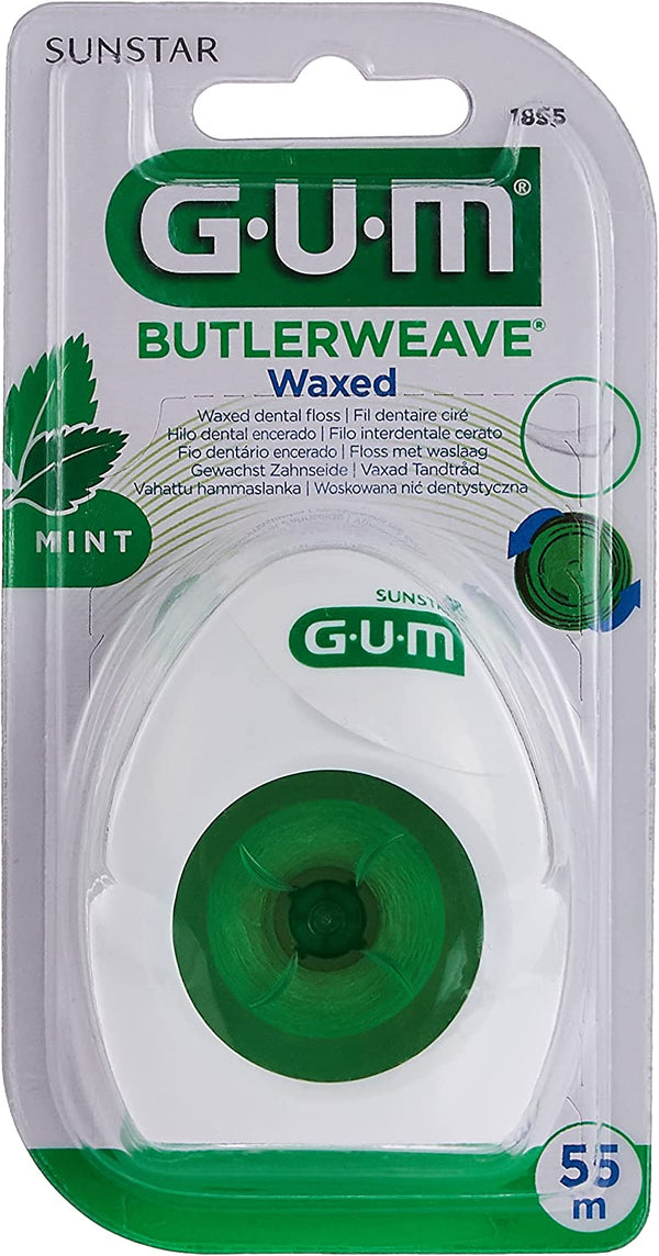 G.U.M Butlerweave Waxed Dental Floss Mint Flavor