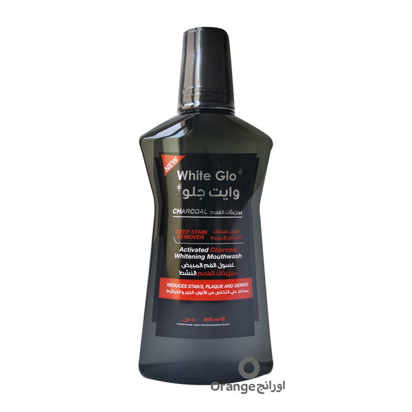 White Glo Charcoal Mouthwash Activated Charcoal Fresh Mint 500ml