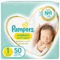 Pampers Premium Care Taped Diapers Newborn Size 1, 2-5kg, Navel Cut, 50 Diapers