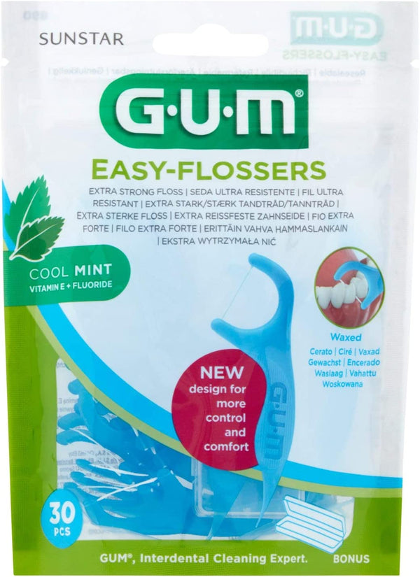G.U.M Easy Flossers Dental Floss Picks, Easy-Grip Handle