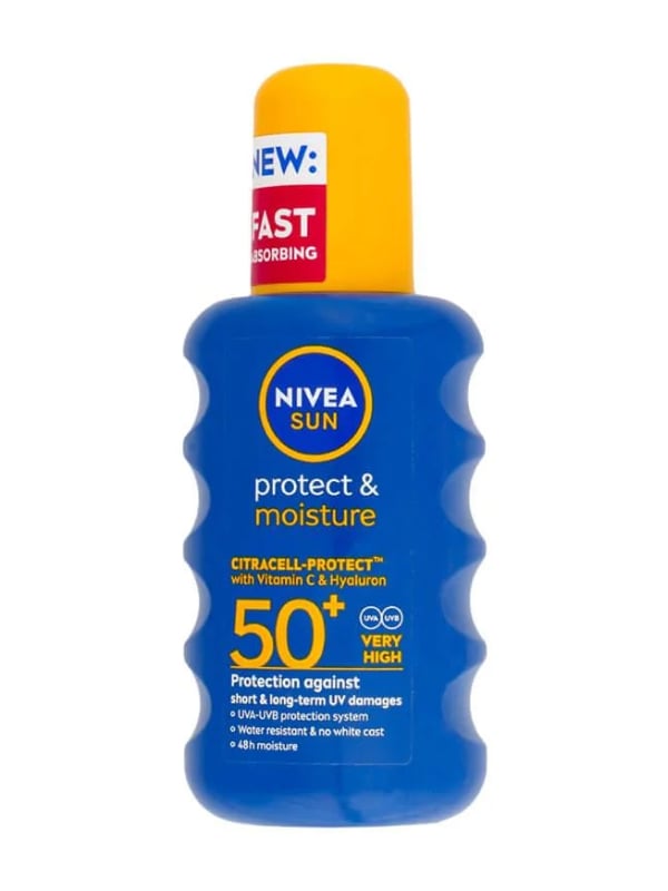 NIVEA Sunscreen Moisturizing Spray SPF 50+ UVA/UVB Protection 200ml