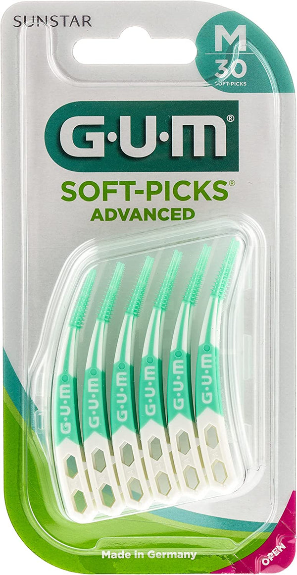 G.U.M Soft Picks Advanced Soft Rubber Dental Picks, 30 Count