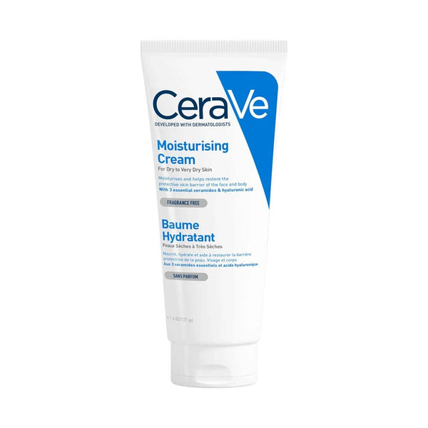 CeraVe Moisturizing Cream Face & Body, Ceramides and Hyaluronic Acid, Fragrance-Free, 177ml