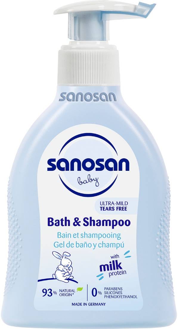 Sanosan Baby Bath & Shampoo Soap-Free Milk Protein 200 ml