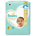 Pampers Premium Care Taped Baby Diapers Soft Absorption Size 5, 11-16kg, 20 Diapers