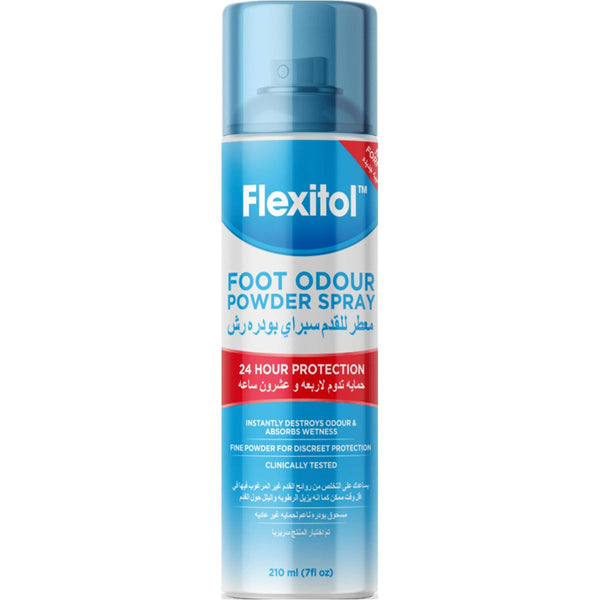 Flexitol Foot Odour Powder Spray Cooling Formula Talc-Free 210 ml