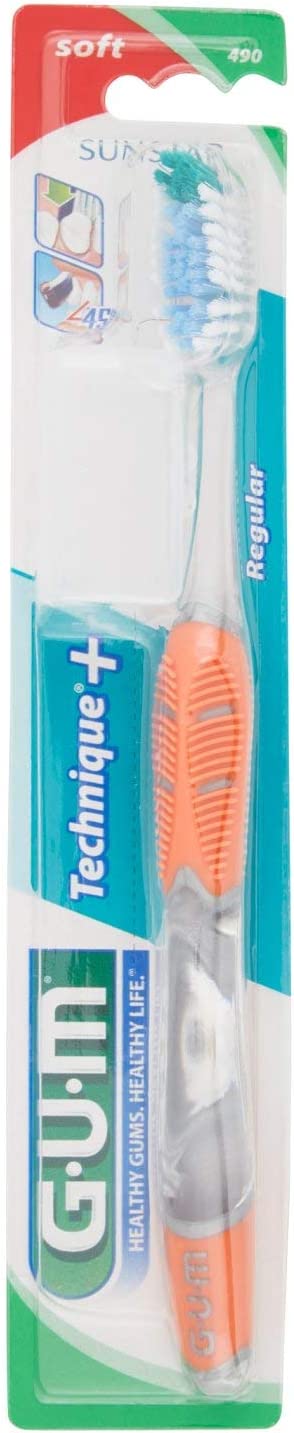 G.U.M Technique Soft Toothbrush Soft Nylon Bristles Ergonomic Handle
