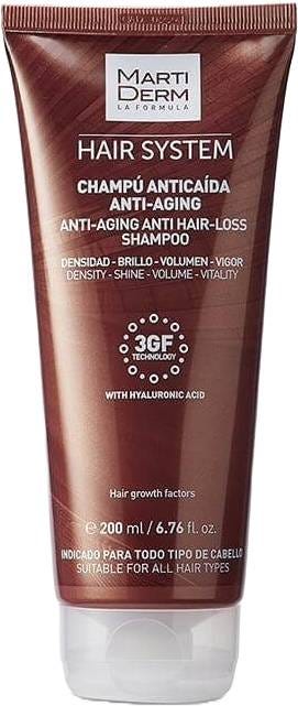 Martiderm Hair System Shampoo 3GF Anti-Aging Strengthening Formula 200 ml
