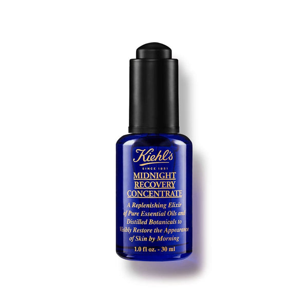 Kiehl's Midnight Recovery Concentrate Facial Oil Lavender Evening Primrose Squalane 30ml