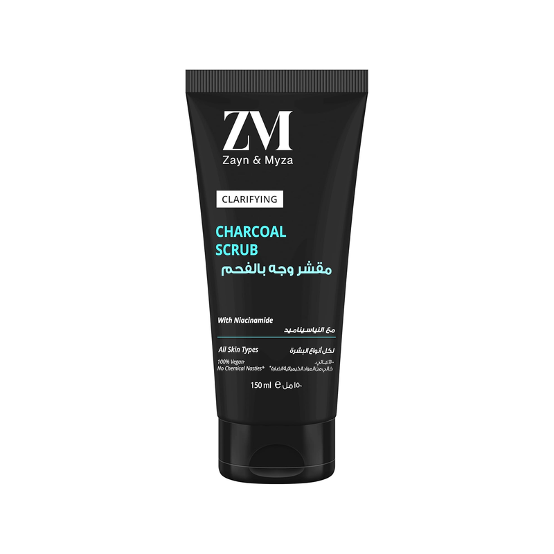 Zen & Meza Charcoal Facial Scrub Exfoliating Gel Activated Charcoal 150 ml