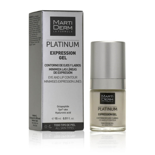 Martiderm Expression Eye and Lip Gel Peptide Firming Hyaluronic Acid 15 ml