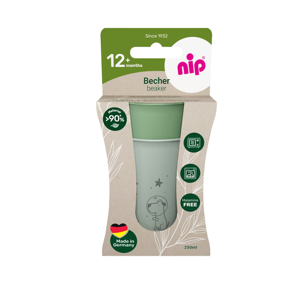 nip Green Line Training Beakers Eco-Friendly Polypropylene BPA-Free 2-Piece Set