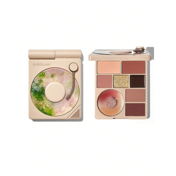 Sheglam Vinyl Pop Eyeshadow Palette Rose Sonata Matte Shimmer Metallic 8.5 g