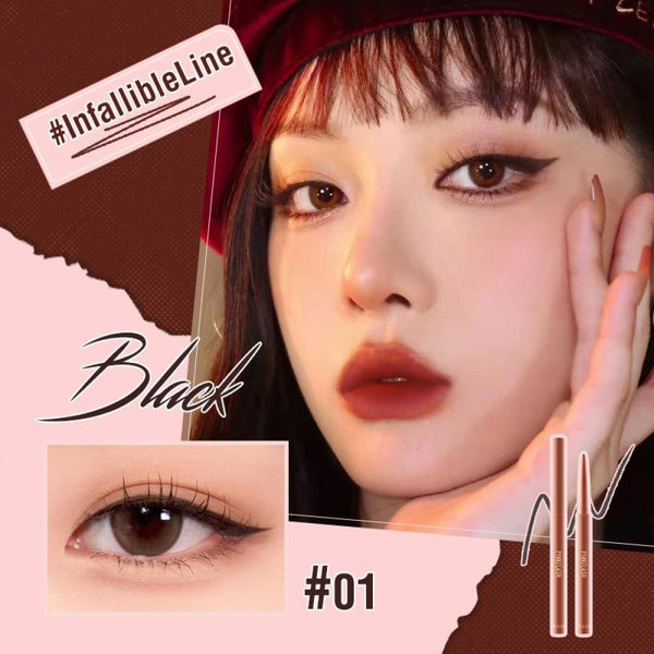 Pink Flash Eyeliner Precision Quick-Drying Black 01 0.1g