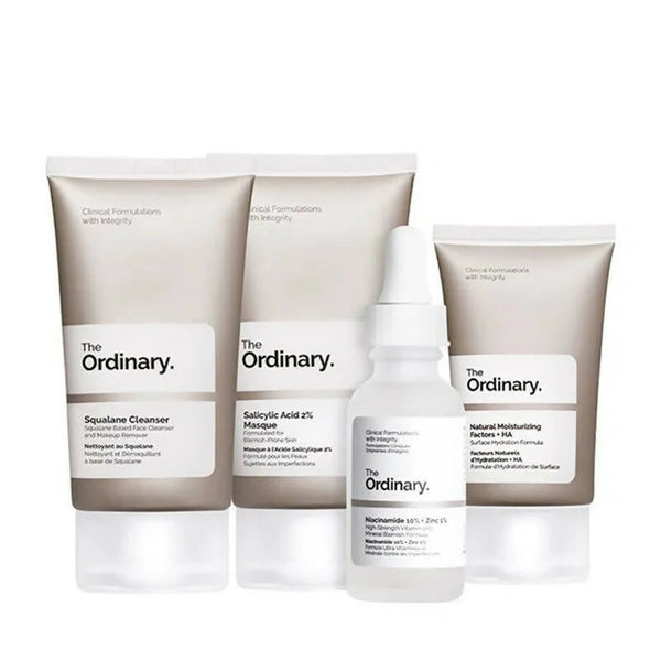 The Ordinary The Balance Set Skincare Collection Cleanser Mask Serum Moisturizer 4 Pieces