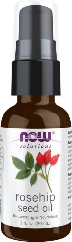 NOW Rosehip Seed Oil 100% Pure Facial, Body and Scalp Oil 30 ml