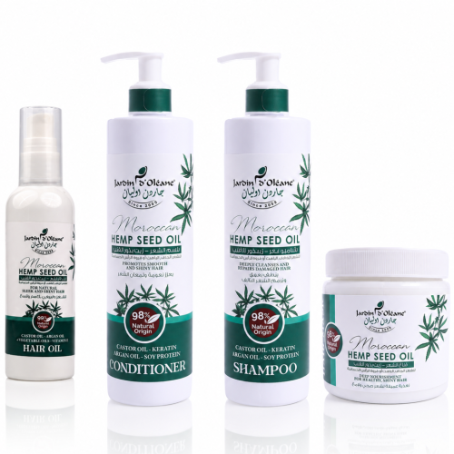 Garden Olian | Garden Olean Hemp Seed Oil Hair Care Set, 4 Pieces