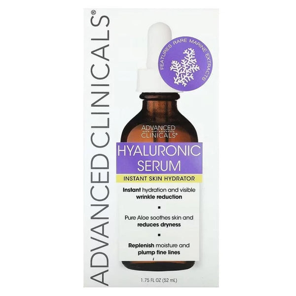 Advanced Clinicals Hyaluronic Acid Face Serum Hydrator with Aloe, 52 ml