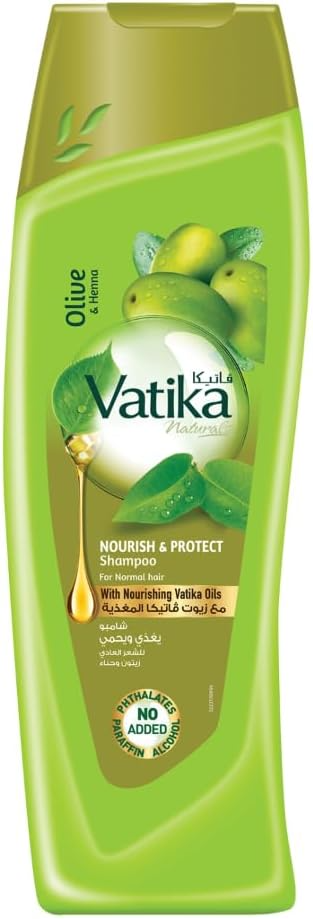 Vatika Nourish & Protect Shampoo, Olive and Henna Formula
