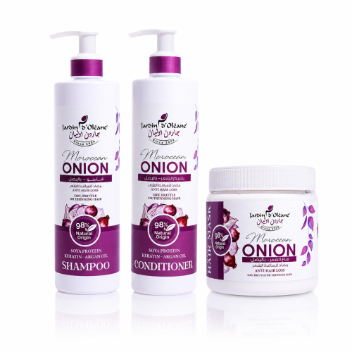 Garden Olian | Garden Olean Onion Hair Thickening Shampoo, Conditioner & Mask Set, 3 Pieces
