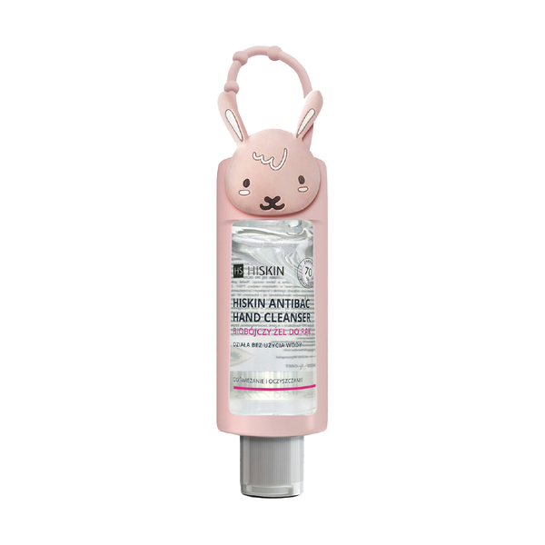 HISKIN Kids Bunny Hand Gel, 70% Ethanol, Raspberry, 75 ml