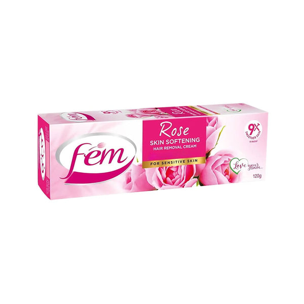 Fem Hair Removal Cream Depilatory Formula Rose Extract Sensitive Skin 120 g
