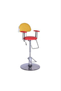 Salon System Colorful Children's Chair Adjustable Padded Seat Red and Yellow
