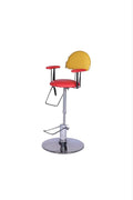 Salon System Colorful Children's Chair Adjustable Padded Seat Red and Yellow