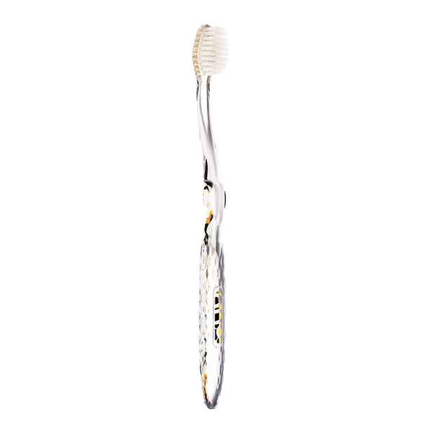 NANO-B Silver Bristle Toothbrush Crystal Handle Small Head Double Bristles
