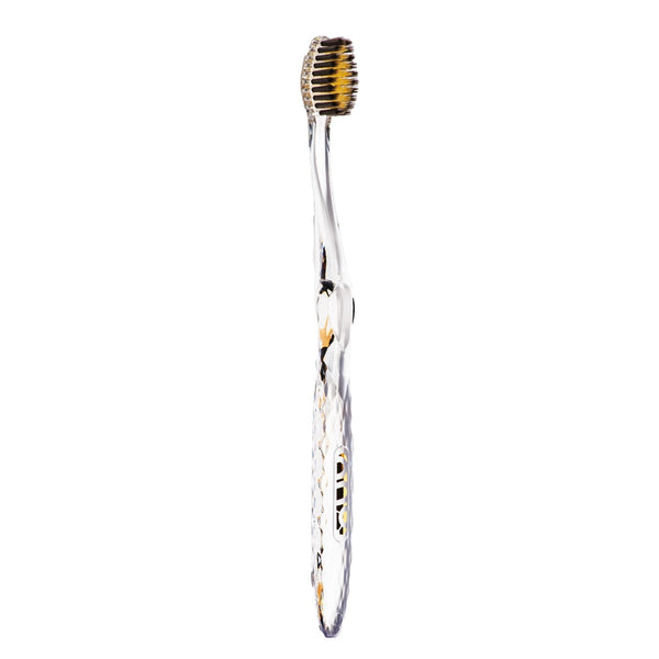 Nano-B Gold-Coated Toothbrush Small Head Double Bristles Activated Charcoal