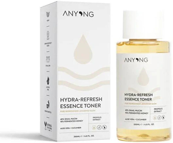Anyong Hydra Refresh Essence Toner Liquid Facial Toner Snail Filtrate Hyaluronic Acid 200 ml