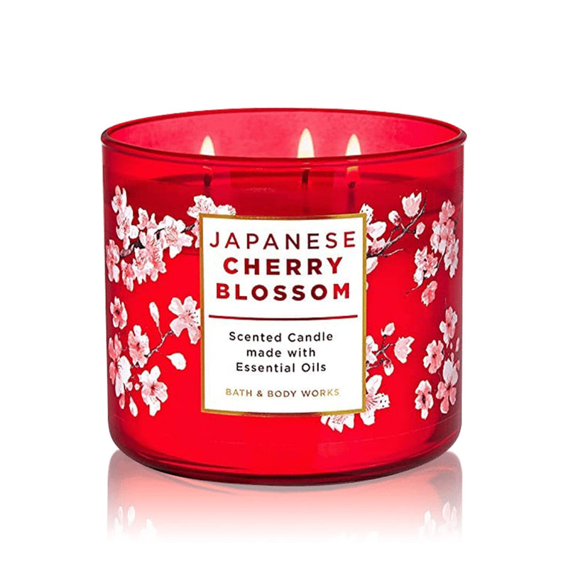 Bath & Body Works Japanese Cherry Blossom Scented Candle Multi-Wick 411 g