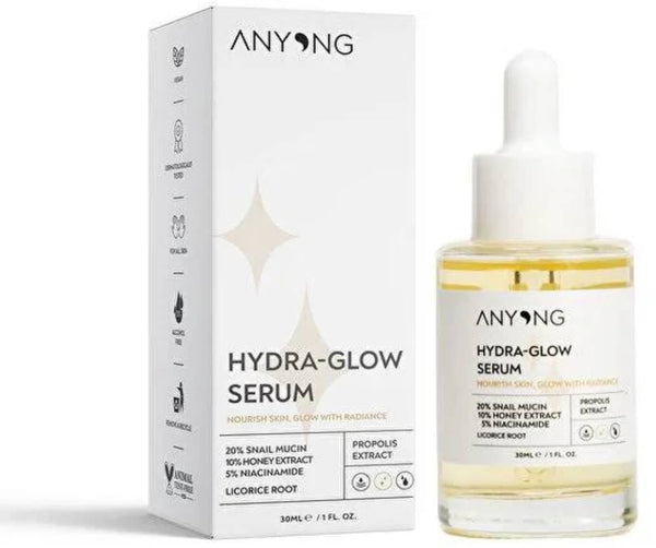 Anyong Hydra Glow Serum Hydrating Liquid Niacinamide Snail Filtrate 30 ml