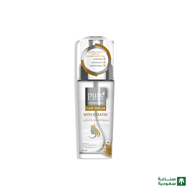 Pure Beauty Hair Serum with Keratin, Argan Oil and Camellia Extract, 90 ml