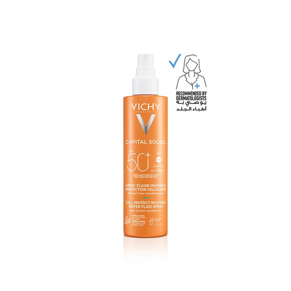 Vichy Capital Soleil Invisible Fluid Sunscreen Spray SPF 50+ Hyaluronic Acid 200 ml