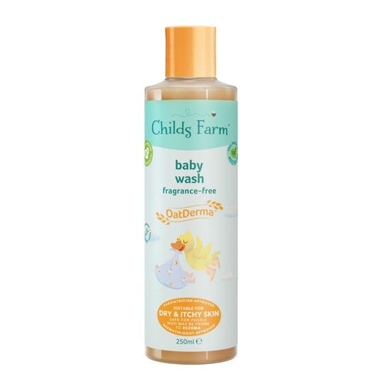 Childs Farm OatDerma Baby Wash Fragrance-Free Colloidal Oatmeal & Oat Oil 250ml