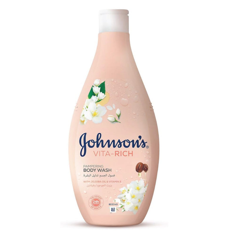 Johnson's Vita Rich Pampering Body Wash Jojoba Oil Vitamin E Jasmine & White Flowers 750 ml
