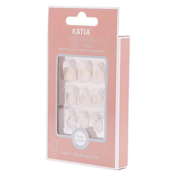 Katia Nails Oval Self-Adhesive Gel Nails Beige OK30 French