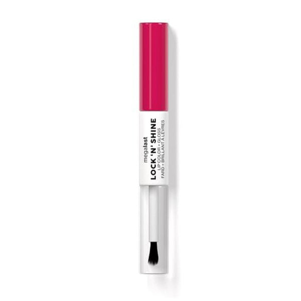 Wet n Wild Megalast Lock N Shine Lip Color Gloss Hibiscus Dual-Ended Vitamin E Jojoba Oil