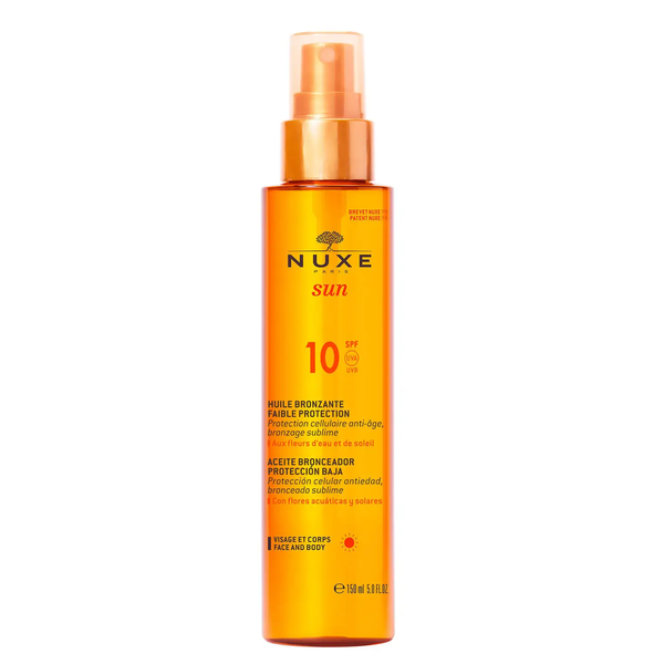 Nuxe Sun Tan Oil SPF 10 Water-Resistant Sun Protection Oil 150 ml